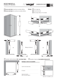 DIMENSION SHEET Corner entry fixed