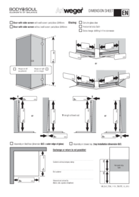 DIMENSION SHEET Door with side screen