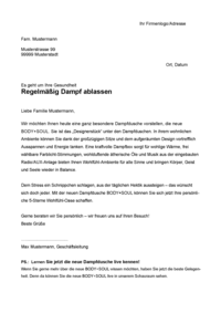 Vorlage für Kundeneinladungen