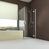 Artweger 360 Pendeltür mit schwenkbarer Seitenwand, nicht bündig zur Badewanne