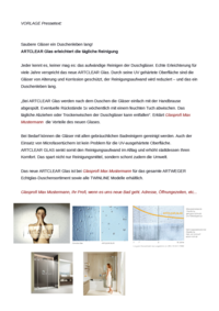 Pressetext Artclear personalisiert
