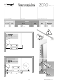 Dimension sheet ZERO_Walk_In profiles already mounted
