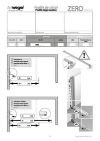 Schéma d'encombrement ZERO_Walk_In profils déjà montés