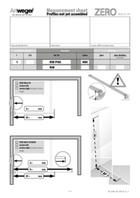 Dimension sheet ZERO_Walk_In profiles not yet assembled
