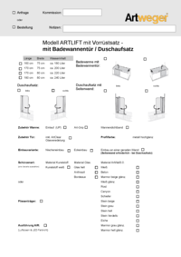 ARTLIFT Vorrüstsatz mit geteilter Tür