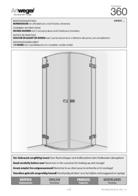 RUNDDUSCHE mit 2_Pendeltüren und 2_Fixteile