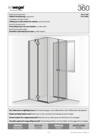 Falttür Fensterlösung, teilgerahmt
