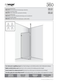 WALK IN ohne Seitenwand, Anhaltestange