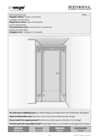 Porte pivotante en niche 1 porte pivotante et 2 parties fixes
