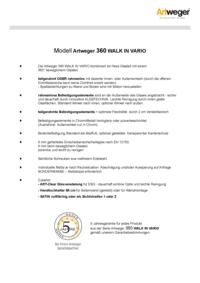 Artweger 360 Walk In Vario Ausschreibungstext