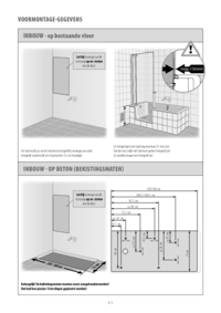 prémontage des supports de la porte de douche